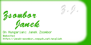 zsombor janek business card